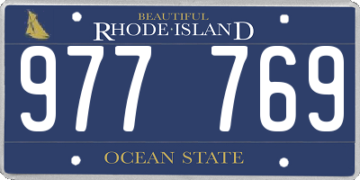 RI license plate 977769