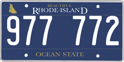 RI license plate 977772