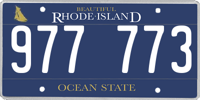RI license plate 977773