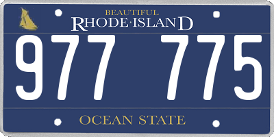RI license plate 977775