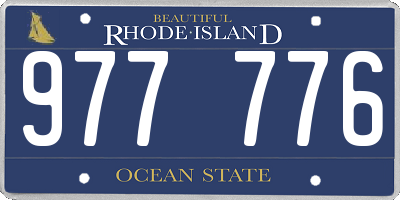 RI license plate 977776