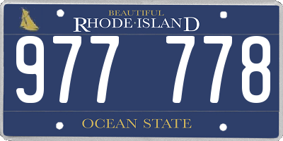 RI license plate 977778