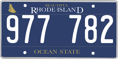 RI license plate 977782