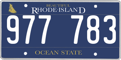 RI license plate 977783