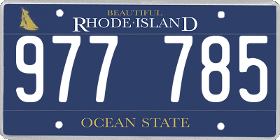 RI license plate 977785