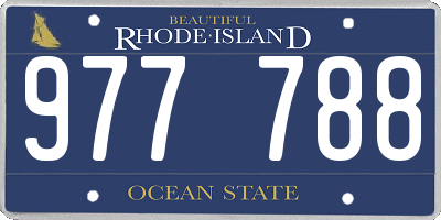 RI license plate 977788