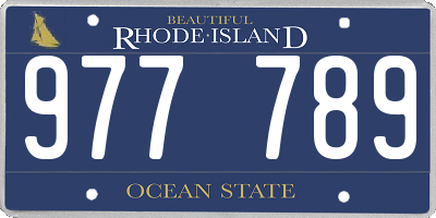 RI license plate 977789