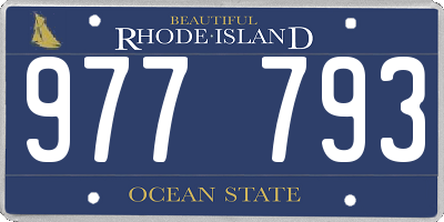 RI license plate 977793
