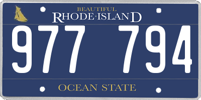 RI license plate 977794