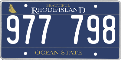 RI license plate 977798