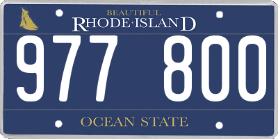 RI license plate 977800