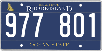 RI license plate 977801