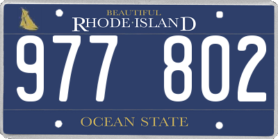 RI license plate 977802