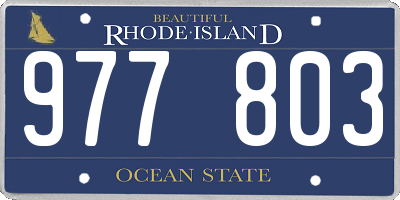 RI license plate 977803