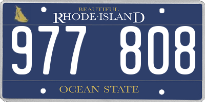 RI license plate 977808