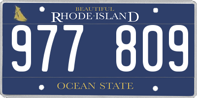 RI license plate 977809