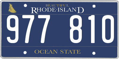 RI license plate 977810