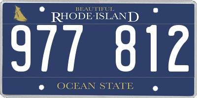 RI license plate 977812
