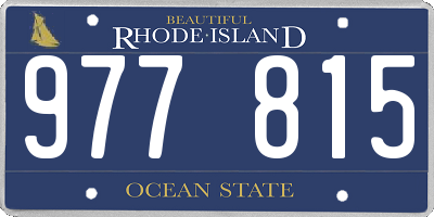 RI license plate 977815