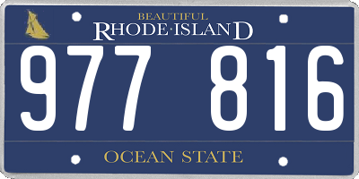 RI license plate 977816