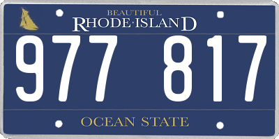 RI license plate 977817
