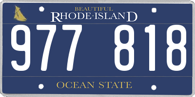 RI license plate 977818