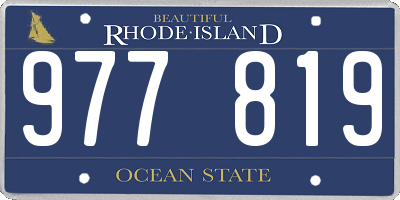 RI license plate 977819