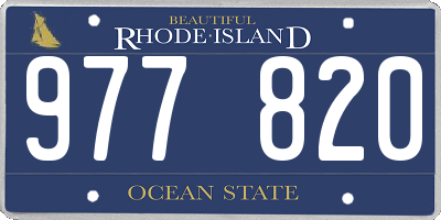 RI license plate 977820