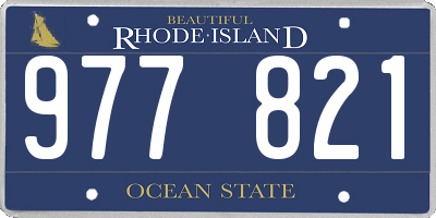 RI license plate 977821