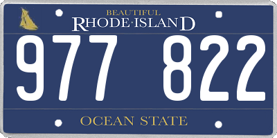 RI license plate 977822