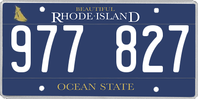 RI license plate 977827
