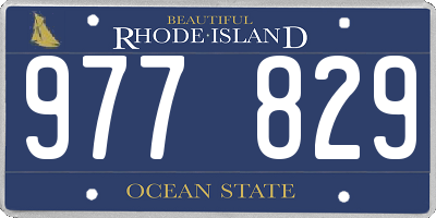 RI license plate 977829