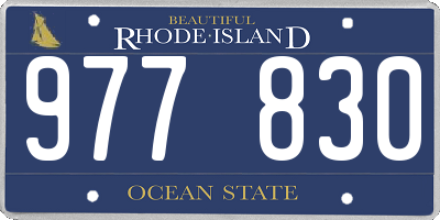 RI license plate 977830