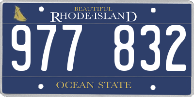 RI license plate 977832