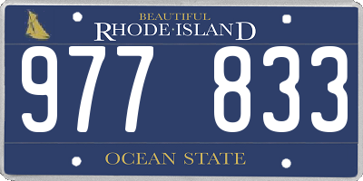 RI license plate 977833