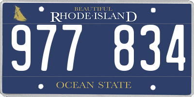 RI license plate 977834