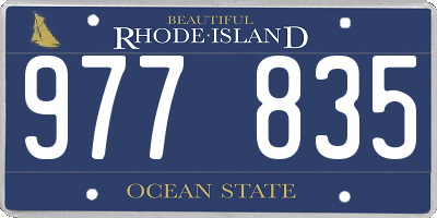 RI license plate 977835