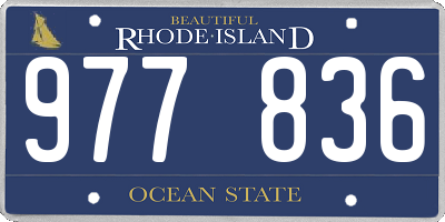 RI license plate 977836