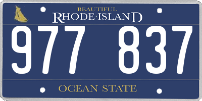 RI license plate 977837
