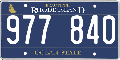 RI license plate 977840