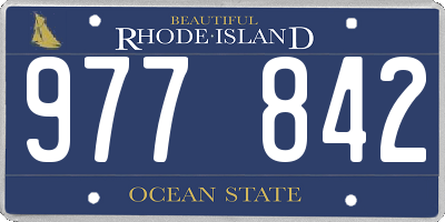 RI license plate 977842