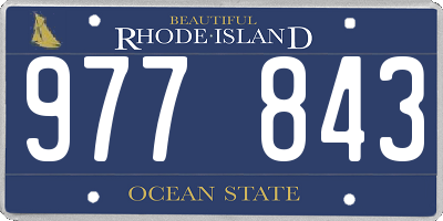 RI license plate 977843