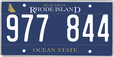 RI license plate 977844