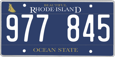 RI license plate 977845