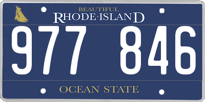 RI license plate 977846