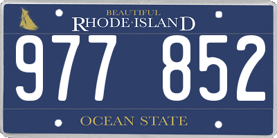 RI license plate 977852