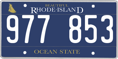 RI license plate 977853
