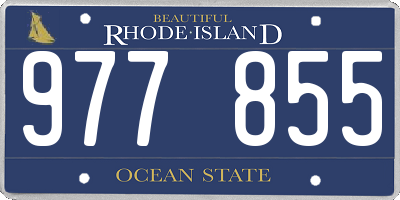RI license plate 977855