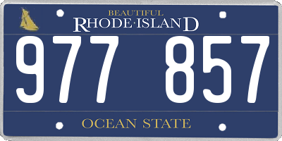 RI license plate 977857