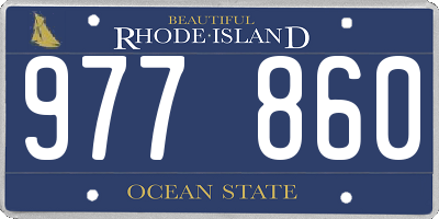RI license plate 977860